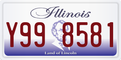 IL license plate Y998581