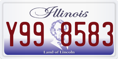 IL license plate Y998583
