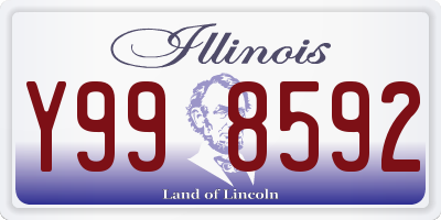 IL license plate Y998592