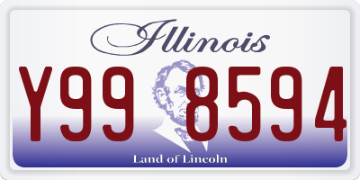 IL license plate Y998594