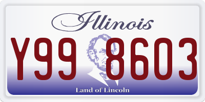 IL license plate Y998603