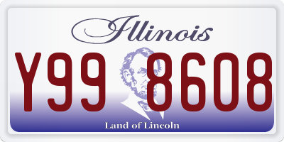 IL license plate Y998608