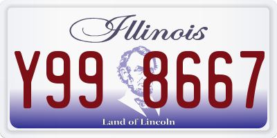 IL license plate Y998667