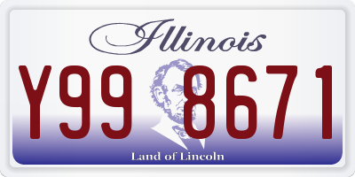 IL license plate Y998671