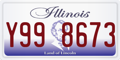 IL license plate Y998673