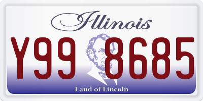 IL license plate Y998685