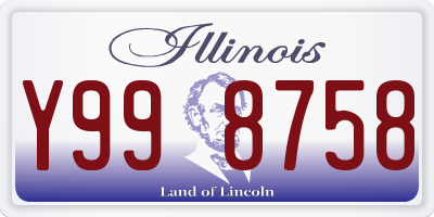 IL license plate Y998758