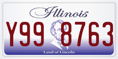 IL license plate Y998763