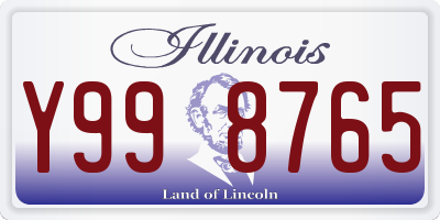IL license plate Y998765