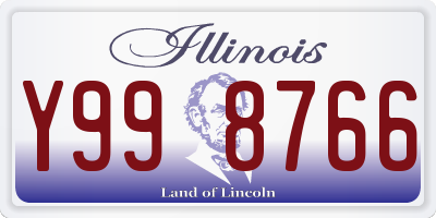 IL license plate Y998766