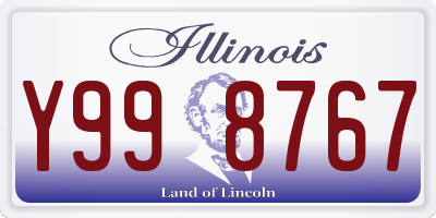 IL license plate Y998767
