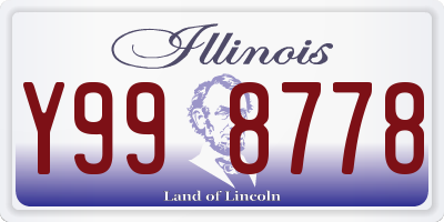 IL license plate Y998778