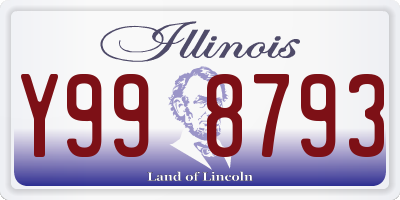 IL license plate Y998793