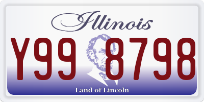 IL license plate Y998798