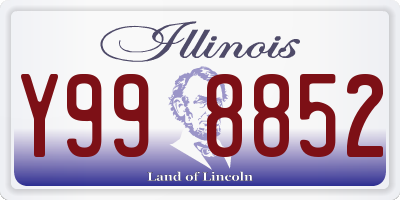 IL license plate Y998852