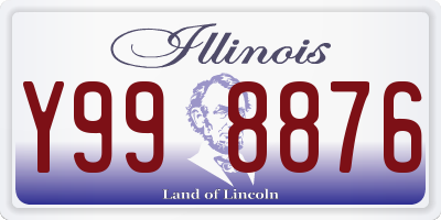 IL license plate Y998876