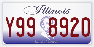 IL license plate Y998920