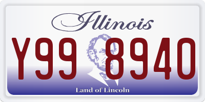 IL license plate Y998940