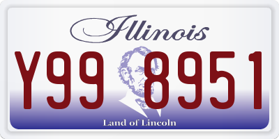 IL license plate Y998951