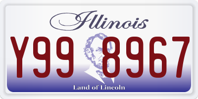 IL license plate Y998967