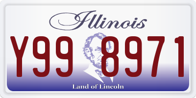 IL license plate Y998971