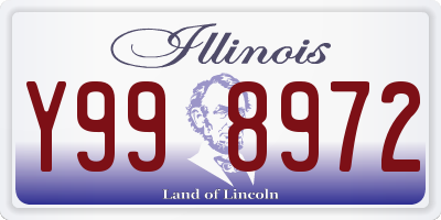 IL license plate Y998972
