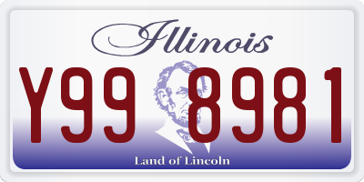 IL license plate Y998981