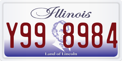 IL license plate Y998984