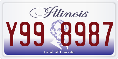 IL license plate Y998987