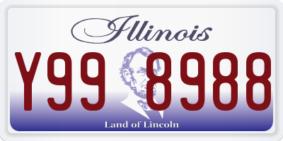 IL license plate Y998988