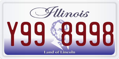 IL license plate Y998998