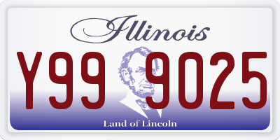 IL license plate Y999025