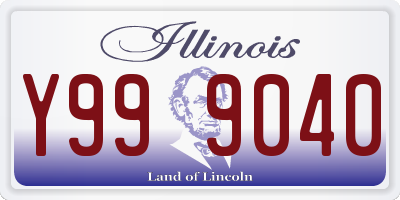 IL license plate Y999040