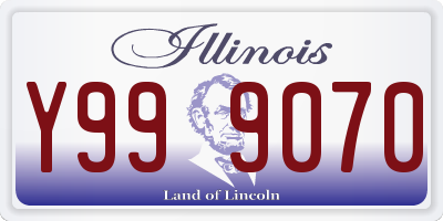IL license plate Y999070