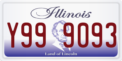 IL license plate Y999093