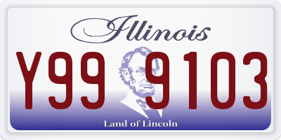 IL license plate Y999103