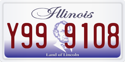 IL license plate Y999108