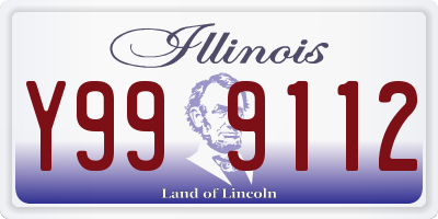 IL license plate Y999112