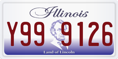 IL license plate Y999126