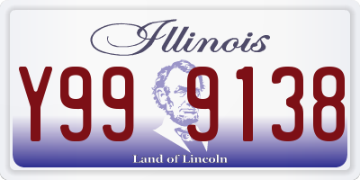 IL license plate Y999138