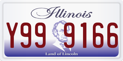 IL license plate Y999166