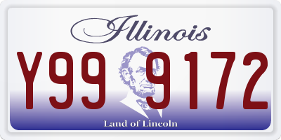 IL license plate Y999172