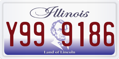 IL license plate Y999186
