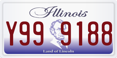 IL license plate Y999188