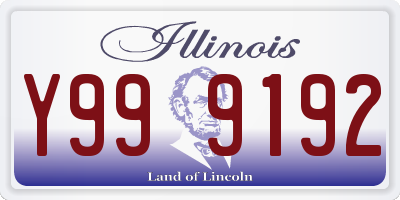 IL license plate Y999192