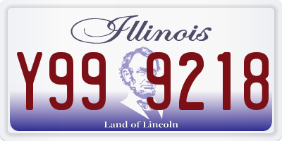 IL license plate Y999218