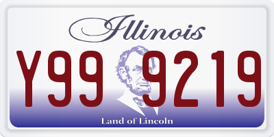 IL license plate Y999219