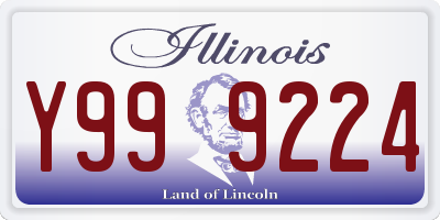 IL license plate Y999224