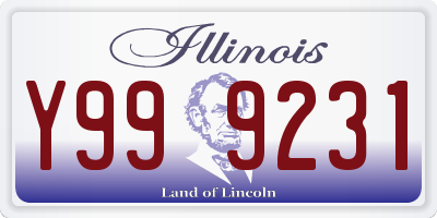 IL license plate Y999231