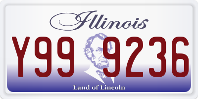 IL license plate Y999236